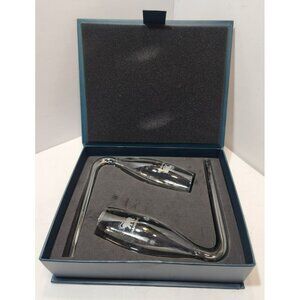 Chambong Rapid Champagne Glasses Set of Two Hand Blown Classic 6 oz